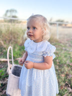 The Petal Collar Smocked Dress - Teacup Floral