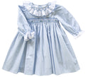 {Sutherby Girls} Signature Smocked Dress ~ Blue Houndstooth
