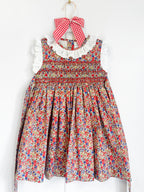 {Sutherby Girls} Signature Smocked Dress ~ Festive Floral