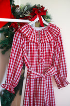 {Sutherby Ladies} Signature ‘Lola' Capelet Dress ~ Classic Red Gingham