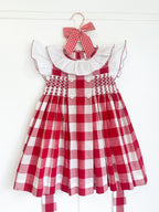 {Sutherby Girls} Signature Smocked Dress - Heritage Red Gingham ~ FARMHOUSE SALE