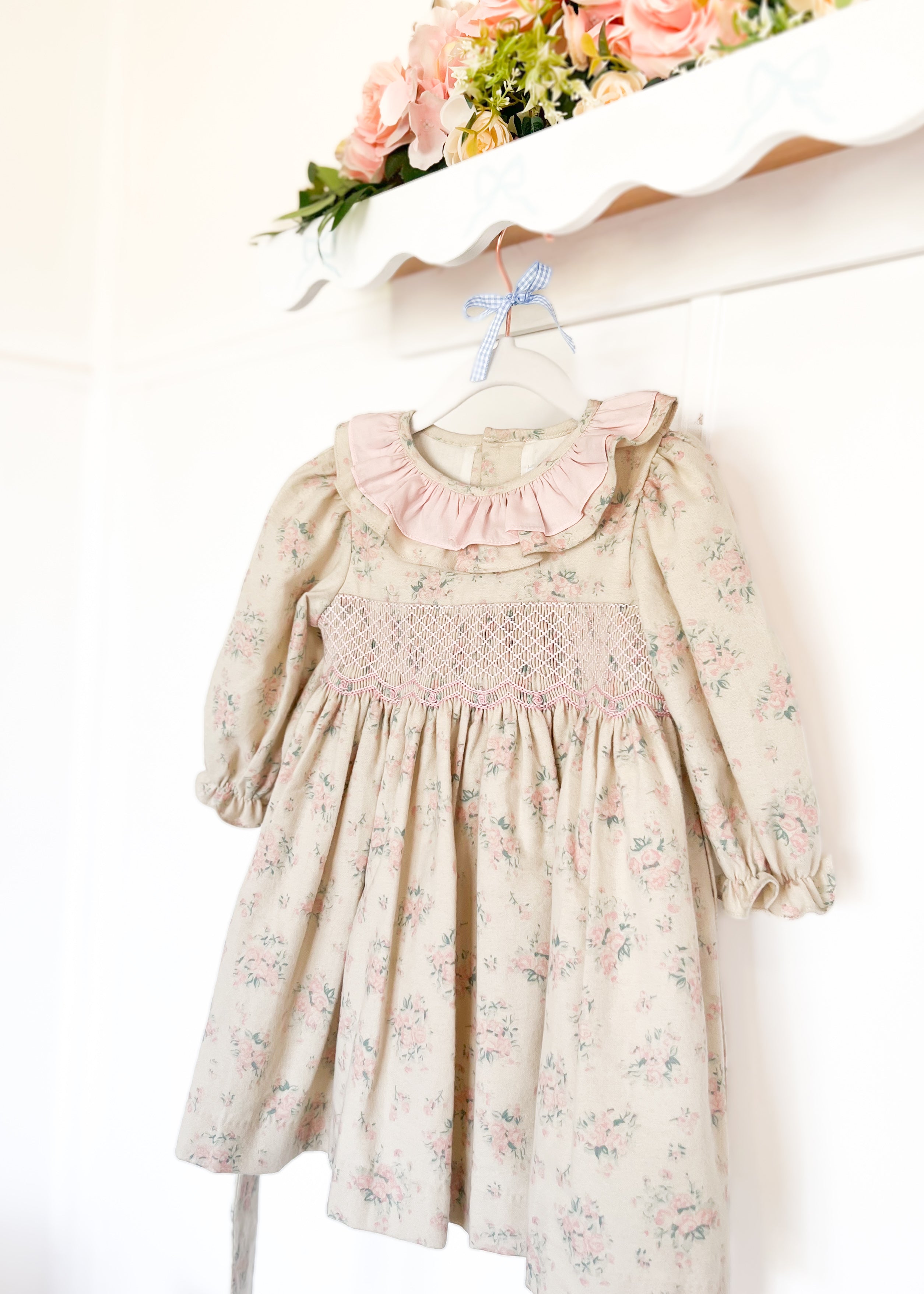 {Sutherby Girls} Signature Smocked Dress - Antique Floral