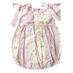 {Sutherby Girls} Smocked Romper ~ Pink Vintage Patchwork