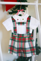{Sutherby Boys} Signature Suspender Shorts ~ Christmas Fair Tartan