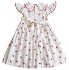 {Sutherby Girls} Signature Smocked Dress ~ Crimson Posy
