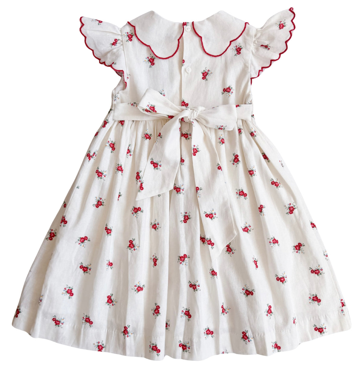 {Sutherby Girls} Signature Smocked Dress ~ Crimson Posy