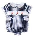 The Smocked Romper - Toy Soldier