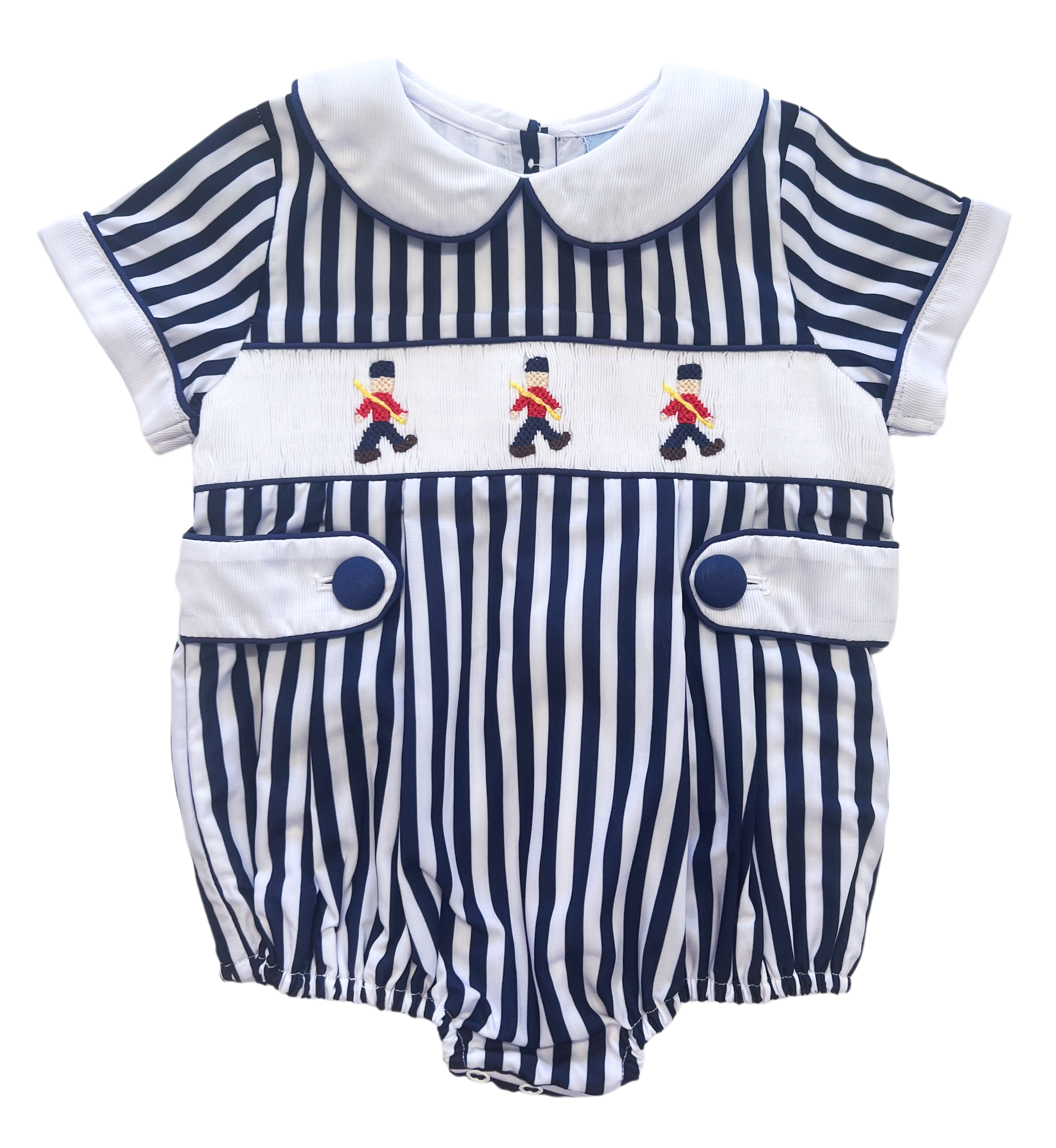 The Smocked Romper - Toy Soldier