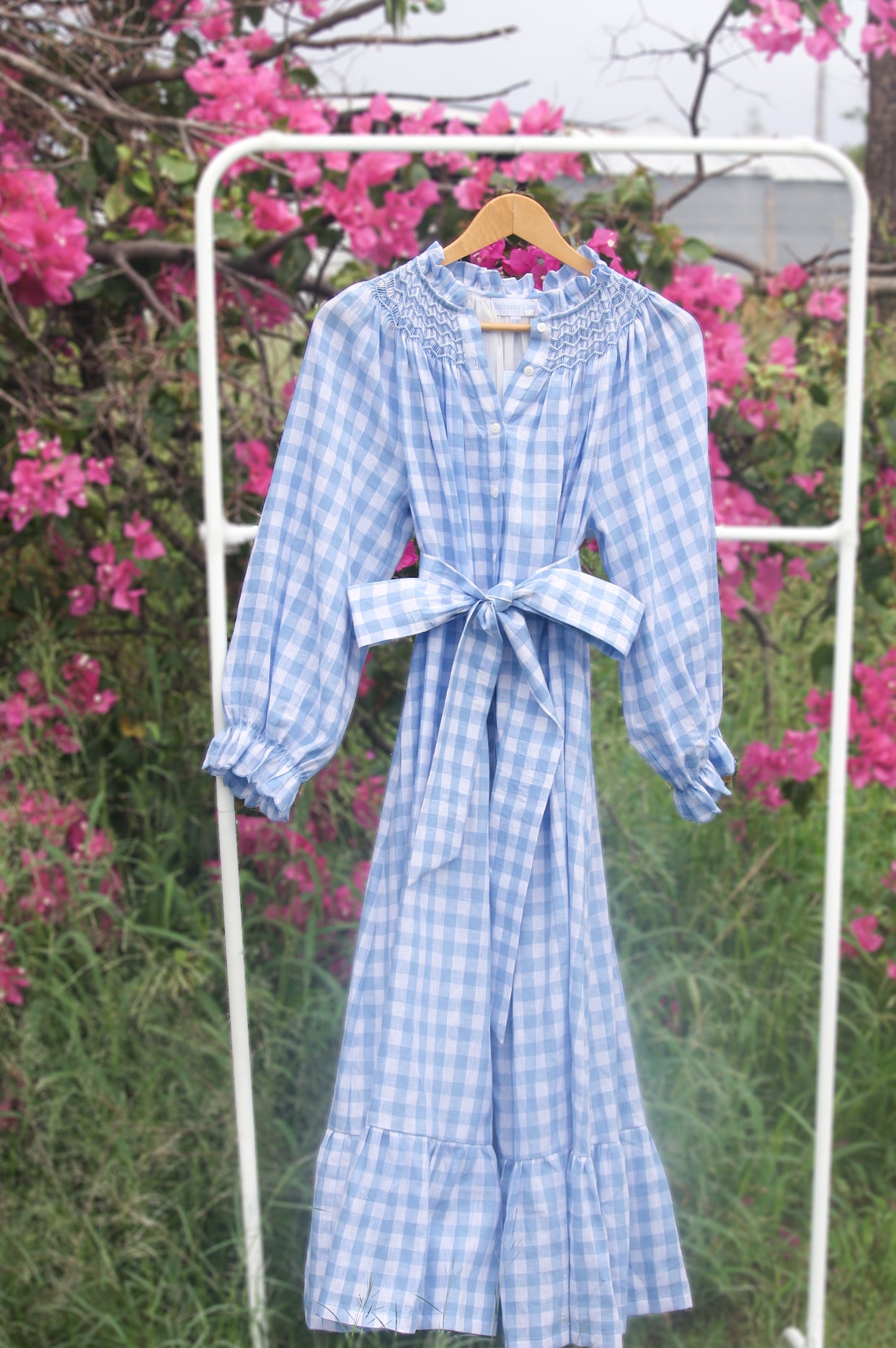 {Sutherby Ladies} 'Madeline' ~ Blue Gingham Linen