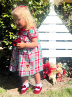 {Sutherby Girls} Gingerbread Plaid Dress ~ FARMHOUSE SALE