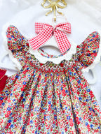 {Sutherby Girls} The Smocked Bishop Set - Festive Floral