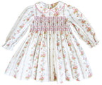 {Sutherby Girls} Signature Smocked Dress ~ Vintage Wallpaper Floral