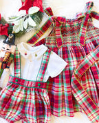 {Sutherby Boys} Signature Suspender Bloomers ~ Yuletide Plaid