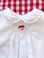 {Sutherby Boys} Signature Smocked Romper ~ Jolly St Nick