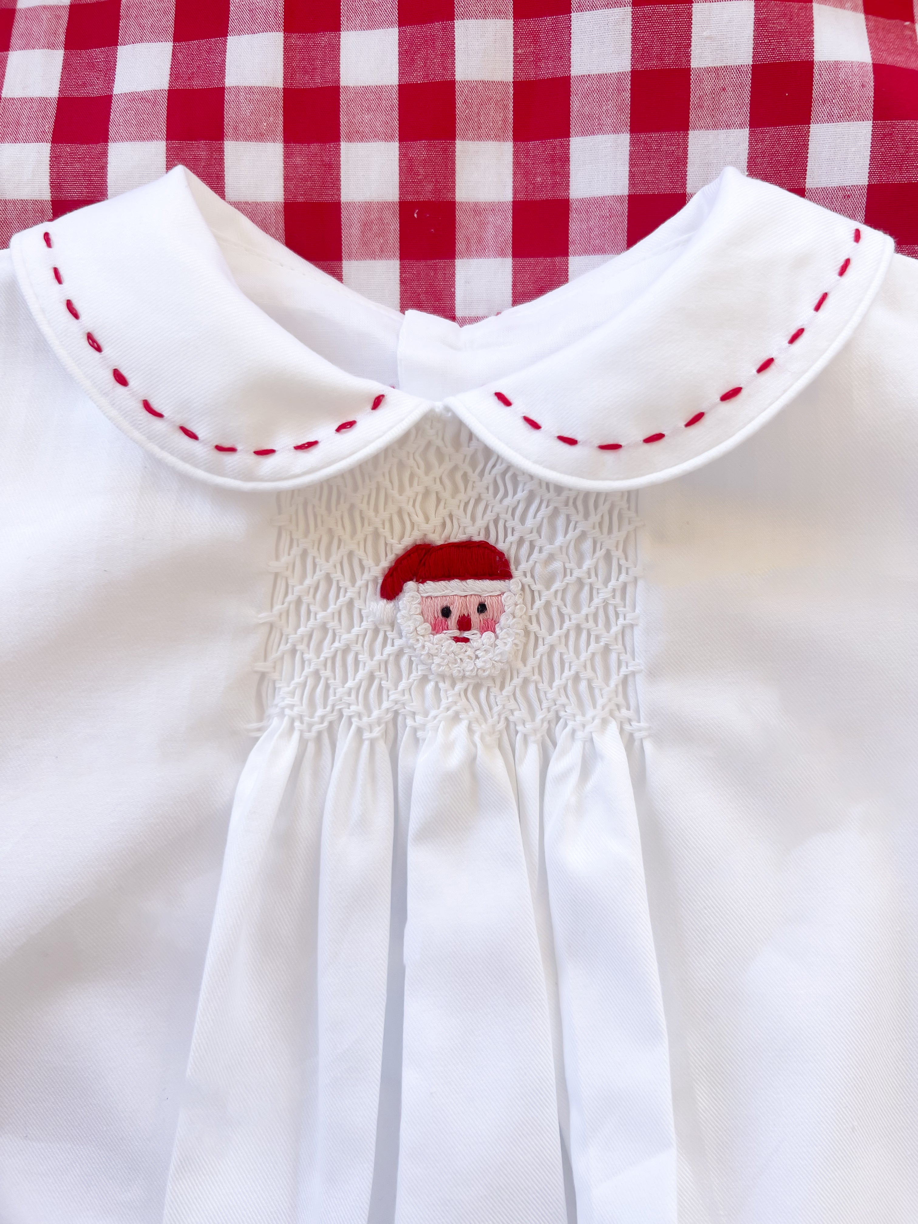 {Sutherby Boys} Signature Smocked Romper ~ Jolly St Nick
