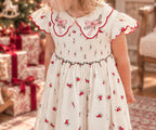 {Sutherby Girls} Signature Smocked Dress ~ Crimson Posy