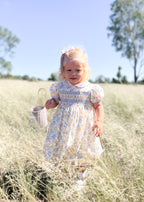 The Smocked Dress - Tiled Floral