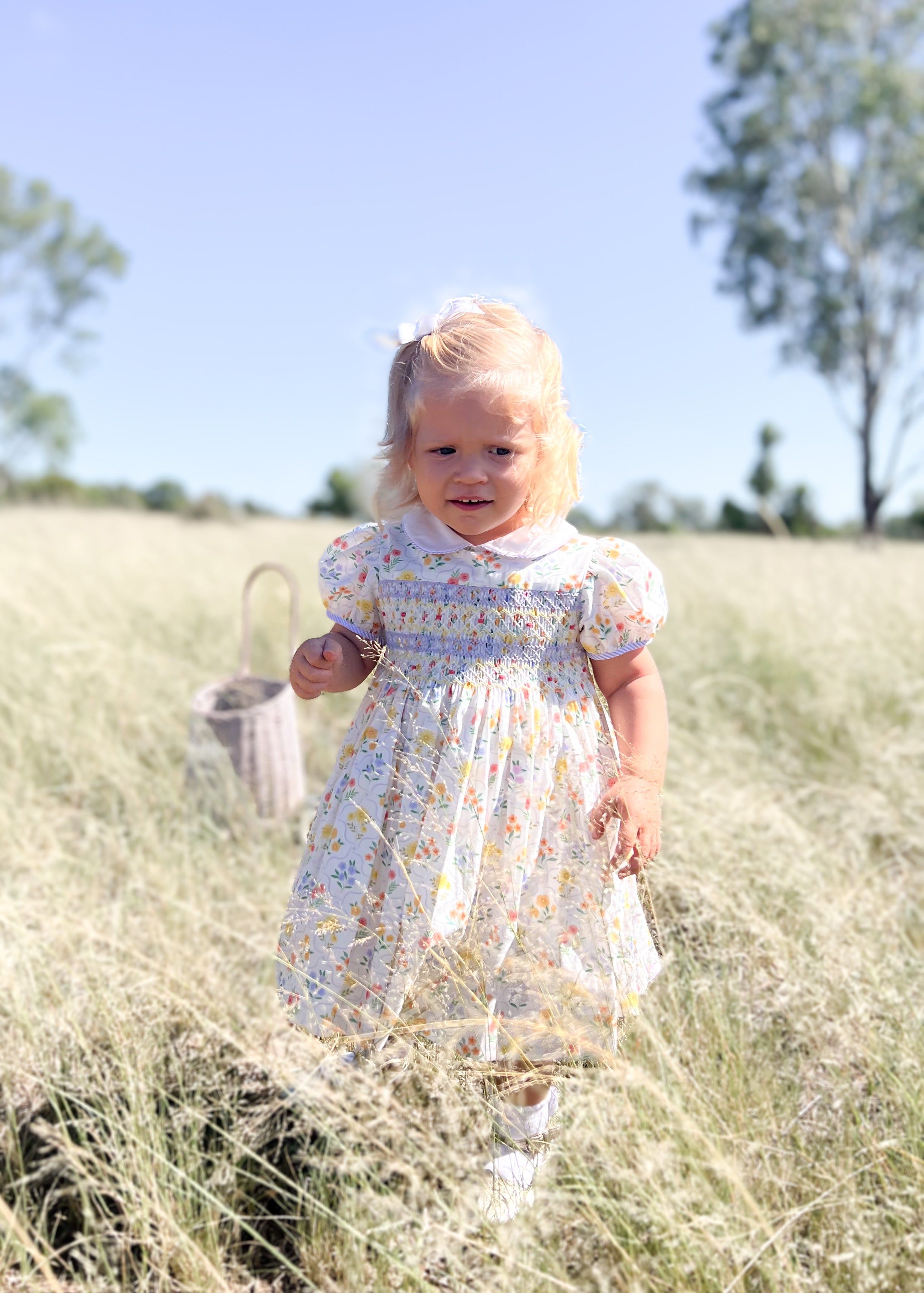 The Smocked Dress - Tiled Floral