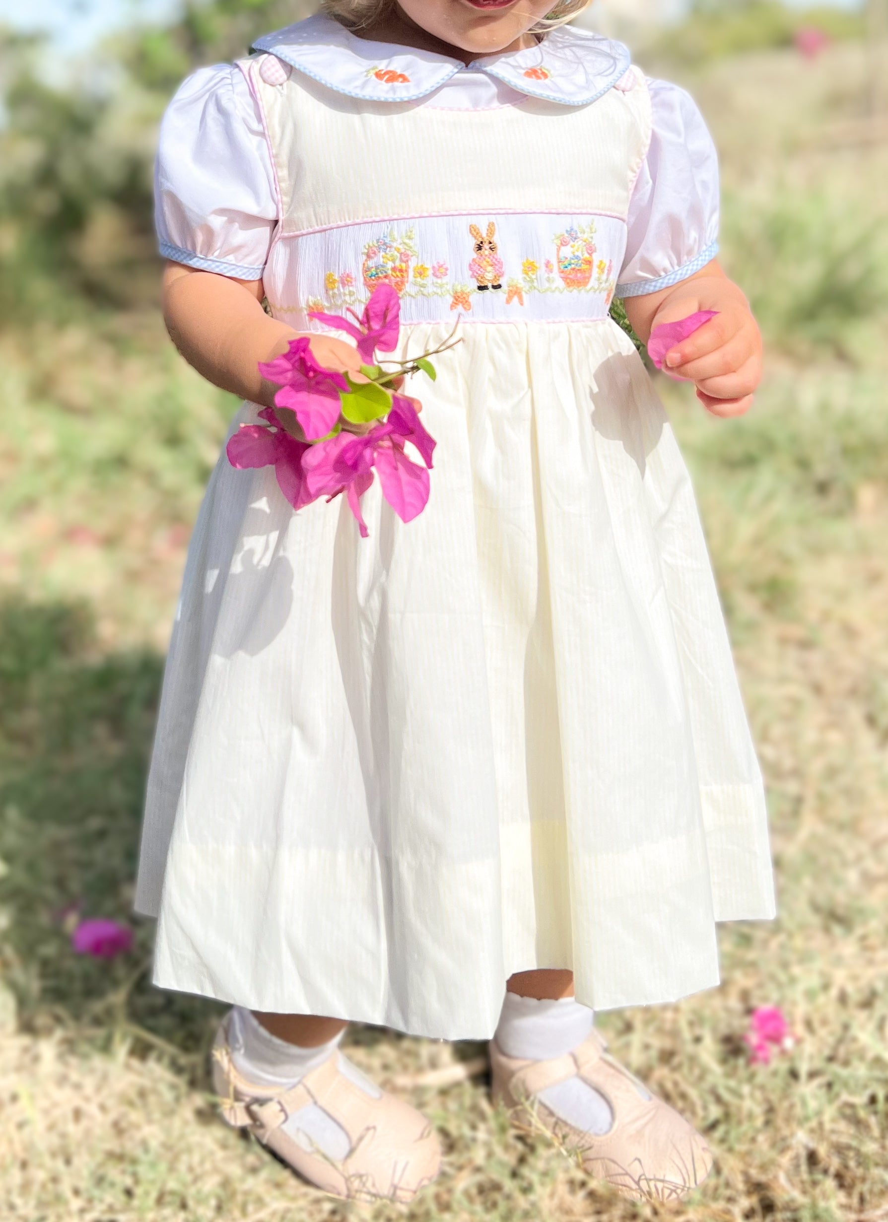 The Smocked Pinafore - Carrot Patch