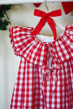 {Sutherby Girls} Signature ‘Mabel' Capelet Daygown ~ Red Picnic Gingham