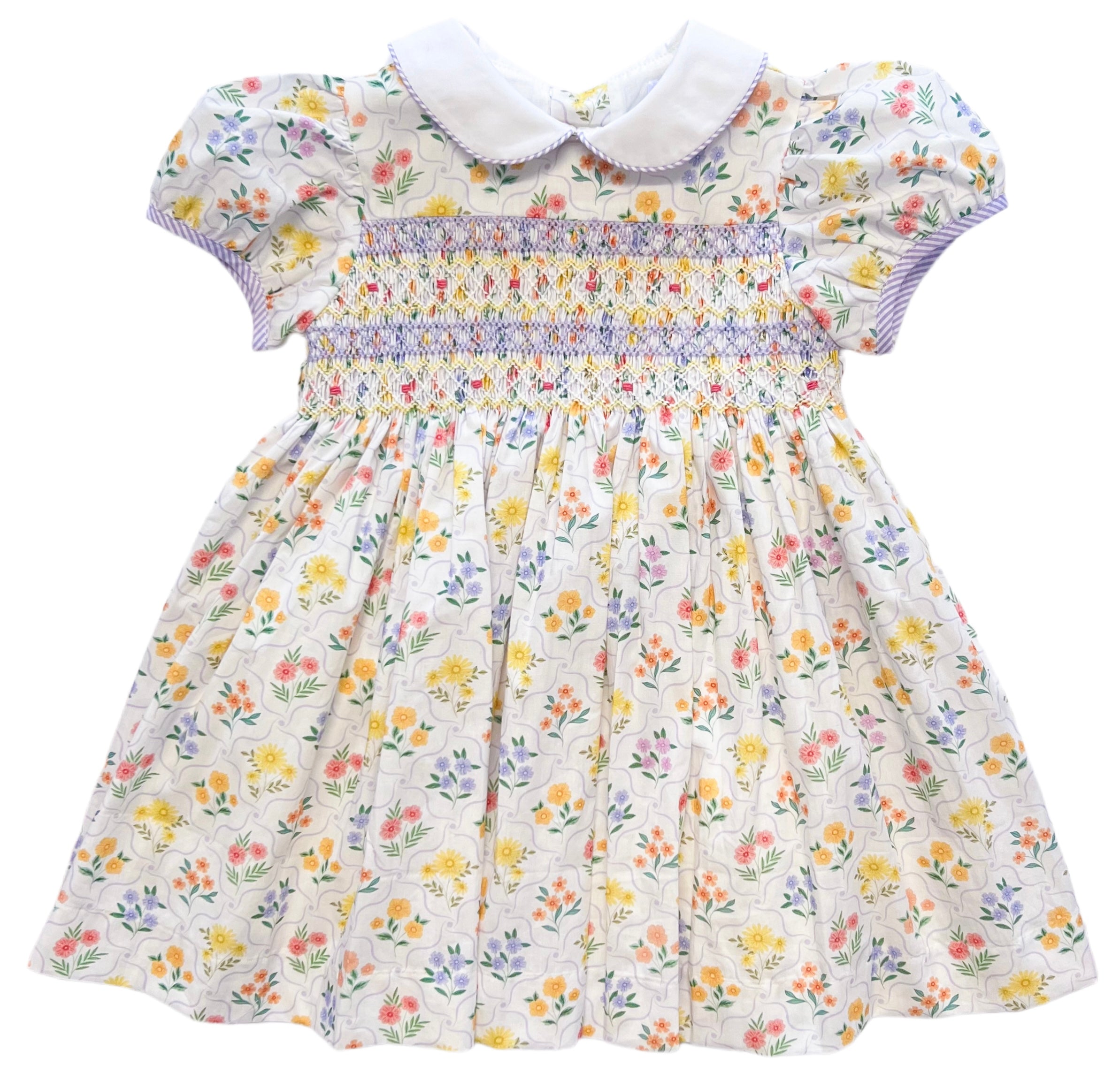 The Smocked Dress - Tiled Floral