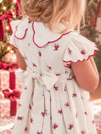 {Sutherby Girls} Signature Smocked Dress ~ Crimson Posy