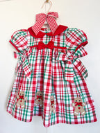 {Sutherby Girls} Gingerbread Plaid Dress ~ FARMHOUSE SALE