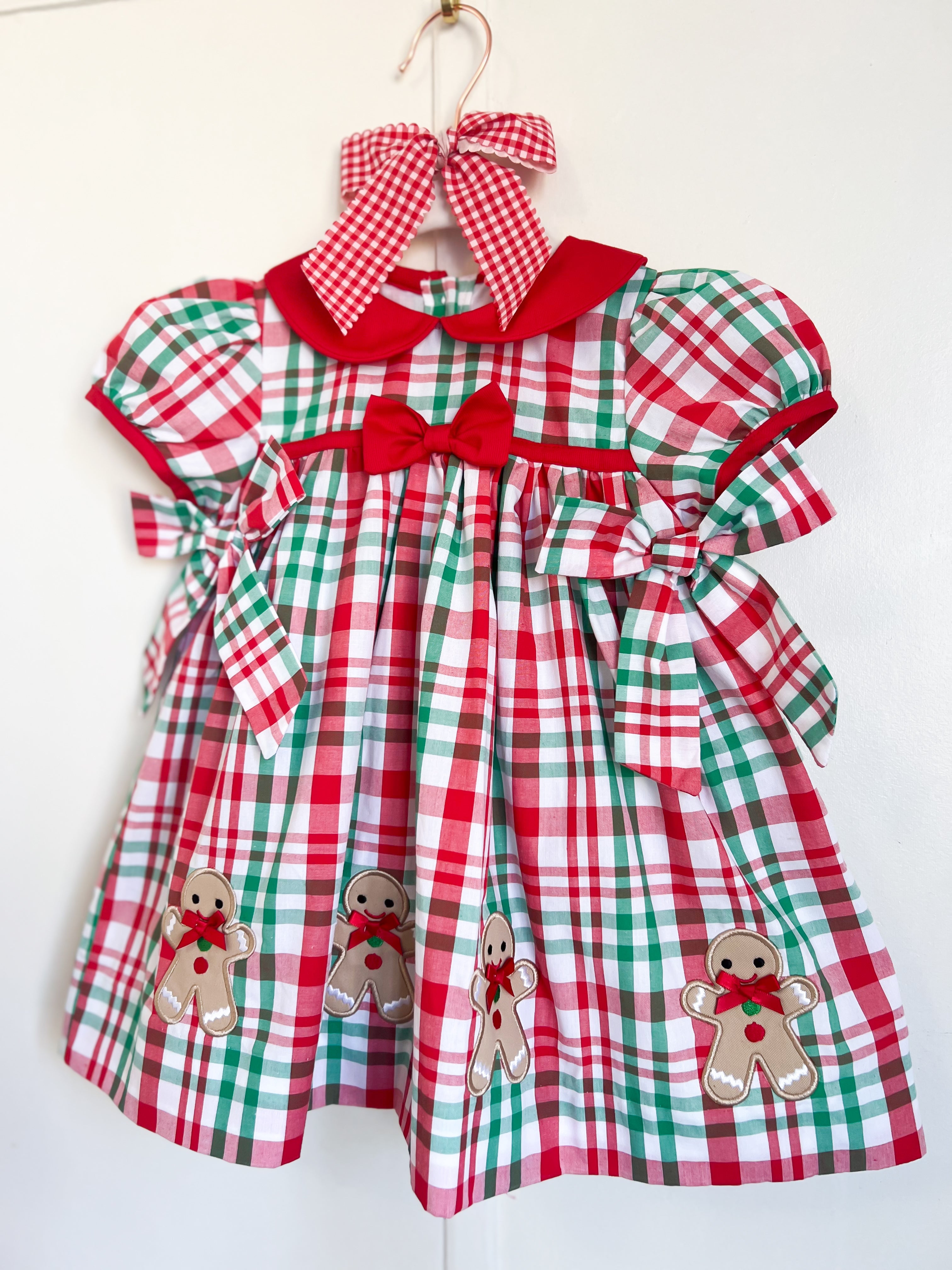 {Sutherby Girls} Gingerbread Plaid Dress ~ FARMHOUSE SALE