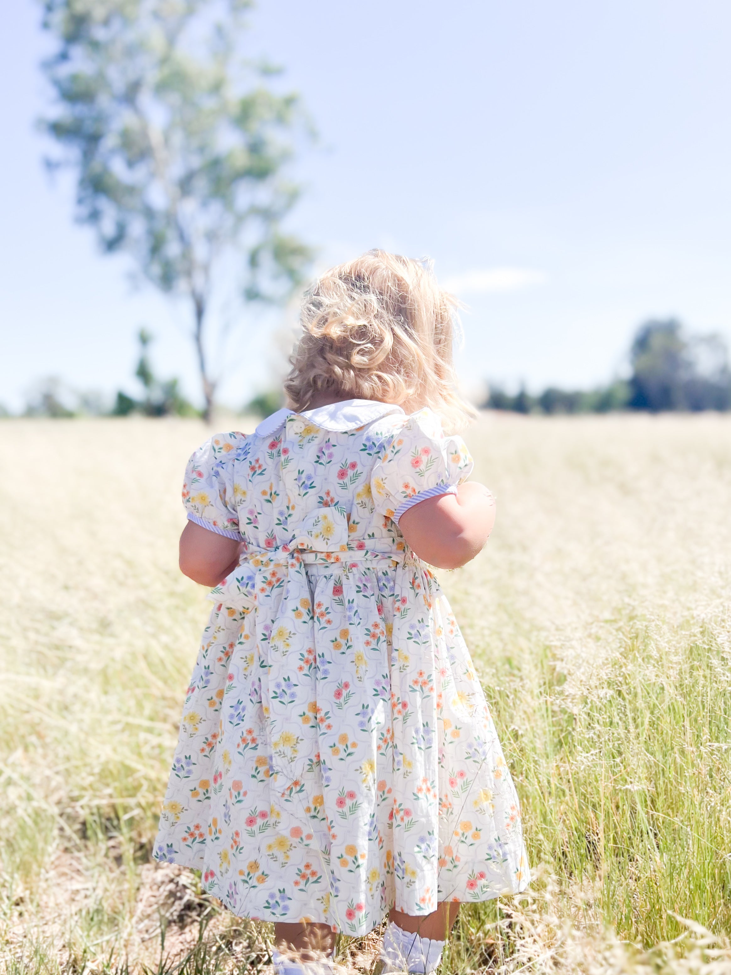 The Smocked Dress - Tiled Floral