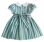 {Sutherby Girls} Signature Smocked Dress ~ Evergreen Stripe