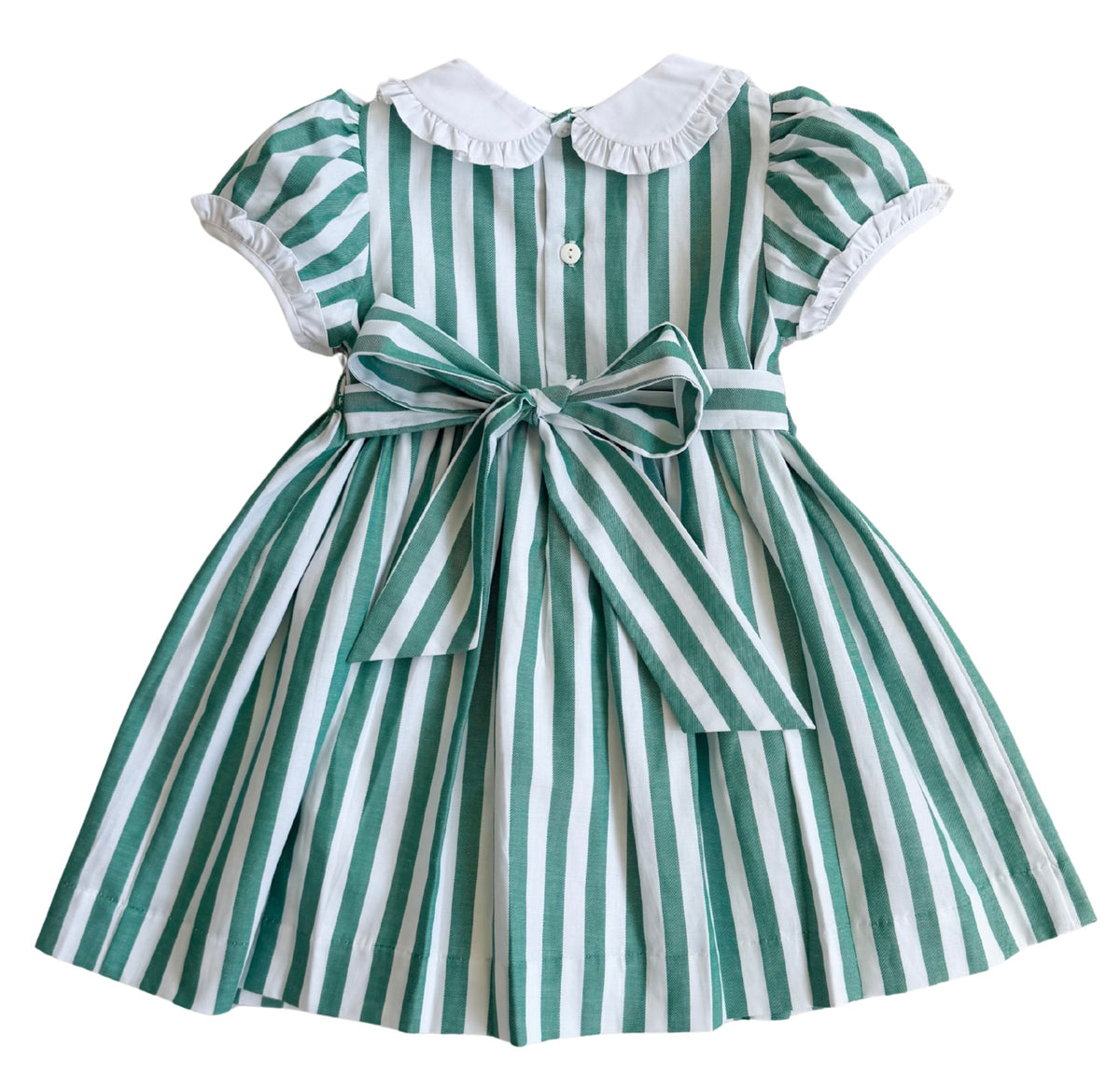 {Sutherby Girls} Signature Smocked Dress ~ Evergreen Stripe