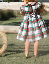Load image into Gallery viewer, {Sutherby Girls} Signature Smocked Dress ~ Christmas Fair Tartan
