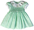 {Sutherby Girls} Signature Smocked Dress ~ Peppermint Candy Green & Pink
