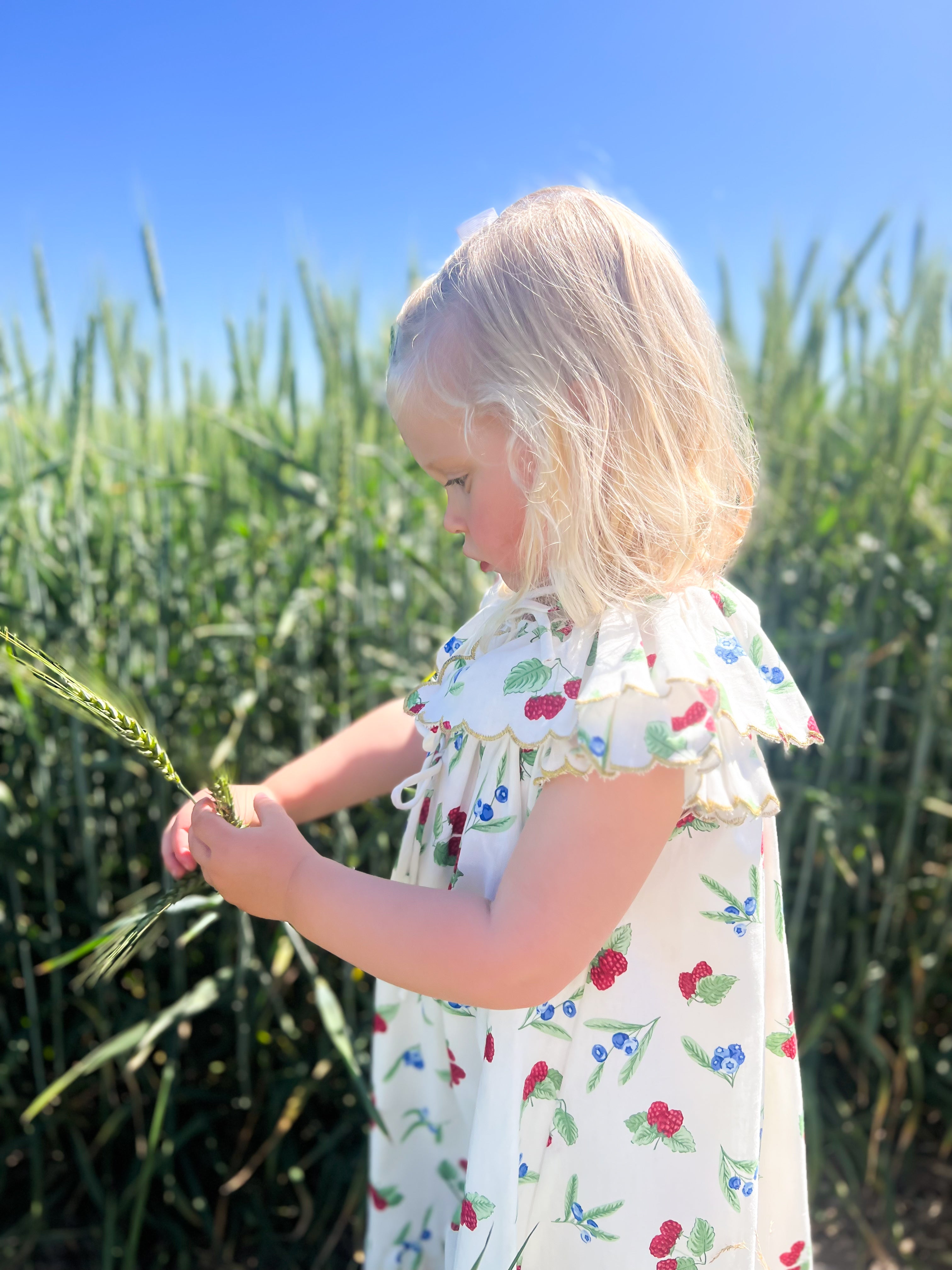 {Sutherby Girls} Signature ‘Mabel' Capelet Daydress ~ Christmas Berries