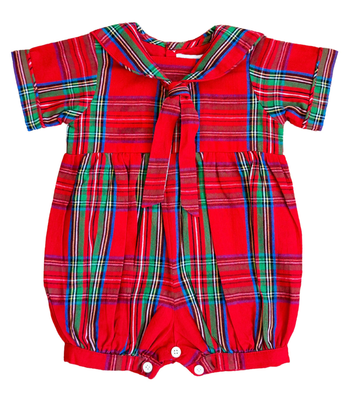 {Sutherby Boys} Vintage Sailor Romper ~ Ashcombe Tartan