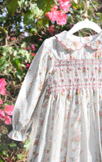 {Sutherby Girls} Signature Smocked Dress ~ Vintage Wallpaper Floral