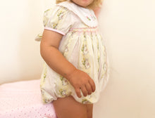 Load image into Gallery viewer, The Smocked Romper - Bunnies &amp; Tulips
