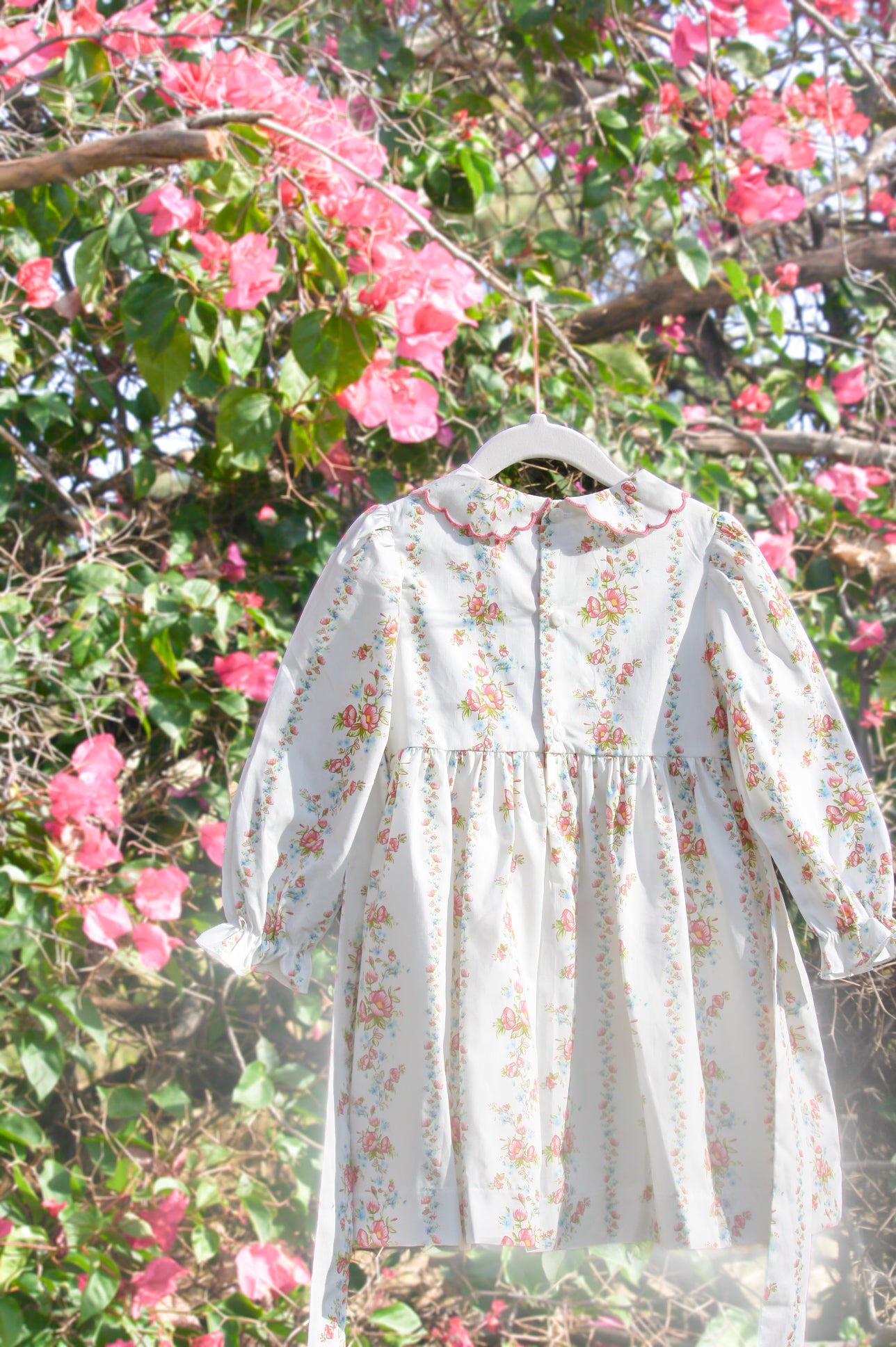 {Sutherby Girls} Signature Smocked Dress ~ Vintage Wallpaper Floral