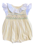 The Smocked Romper - Honey Bees