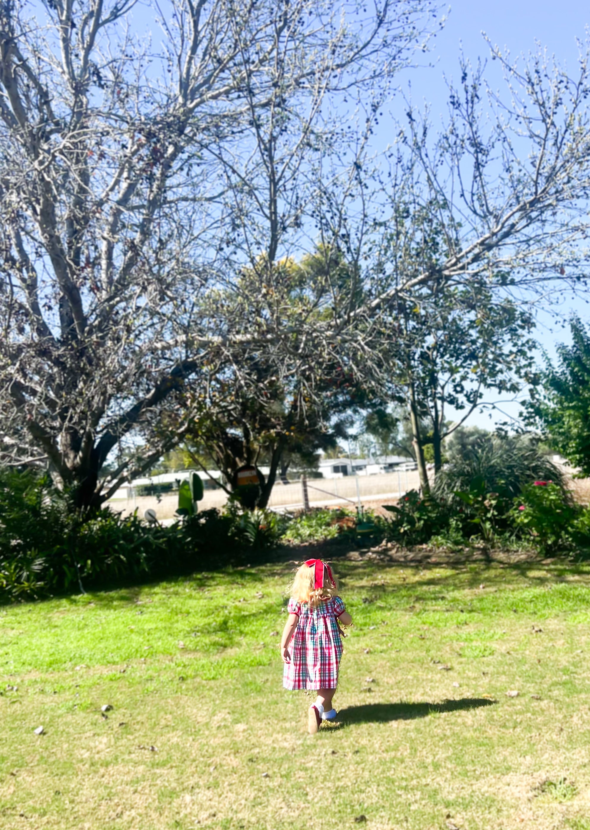 {Sutherby Girls} Gingerbread Plaid Dress ~ FARMHOUSE SALE