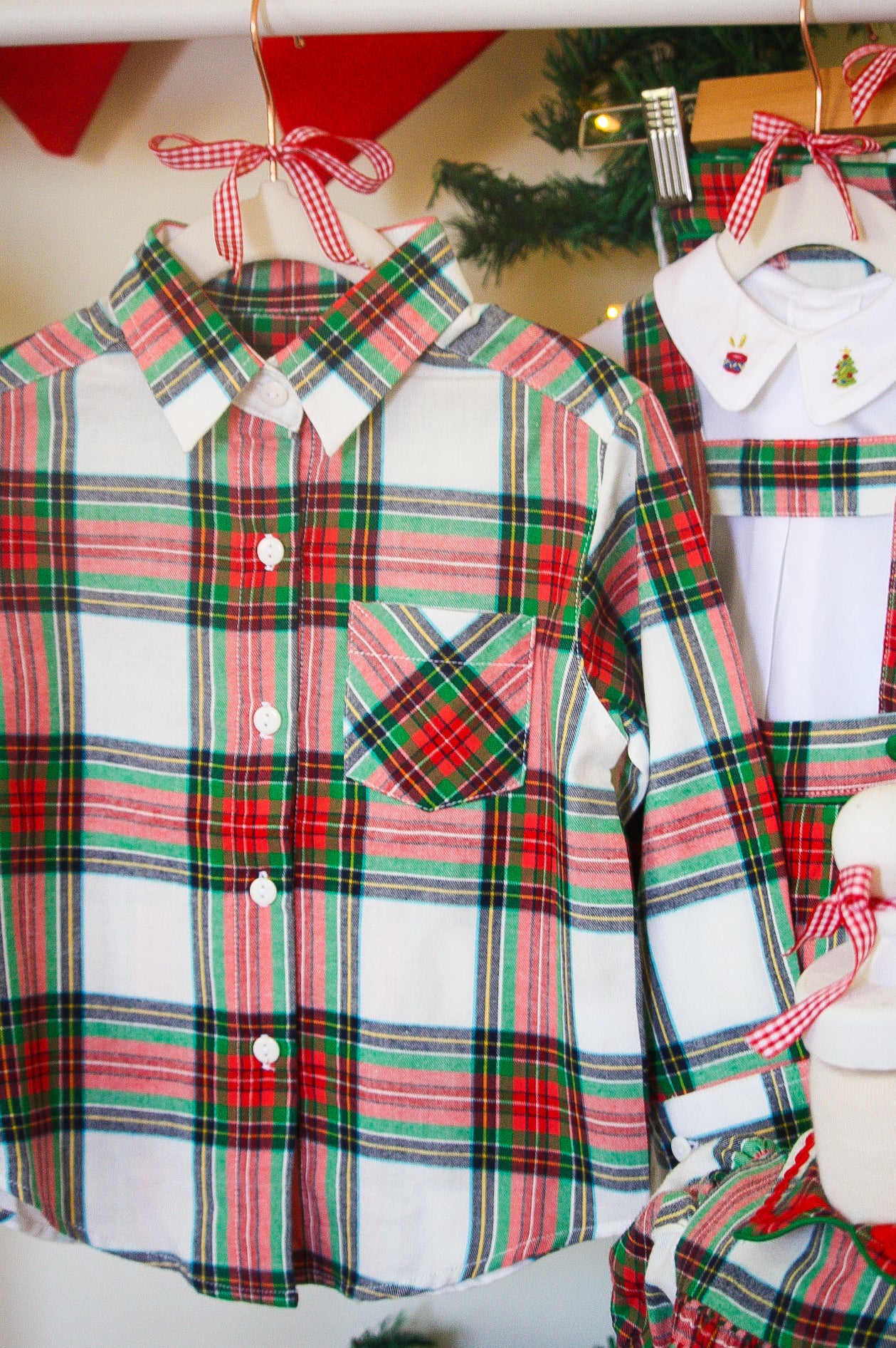 {Sutherby Boys} Shirt ~ Christmas Fair Tartan