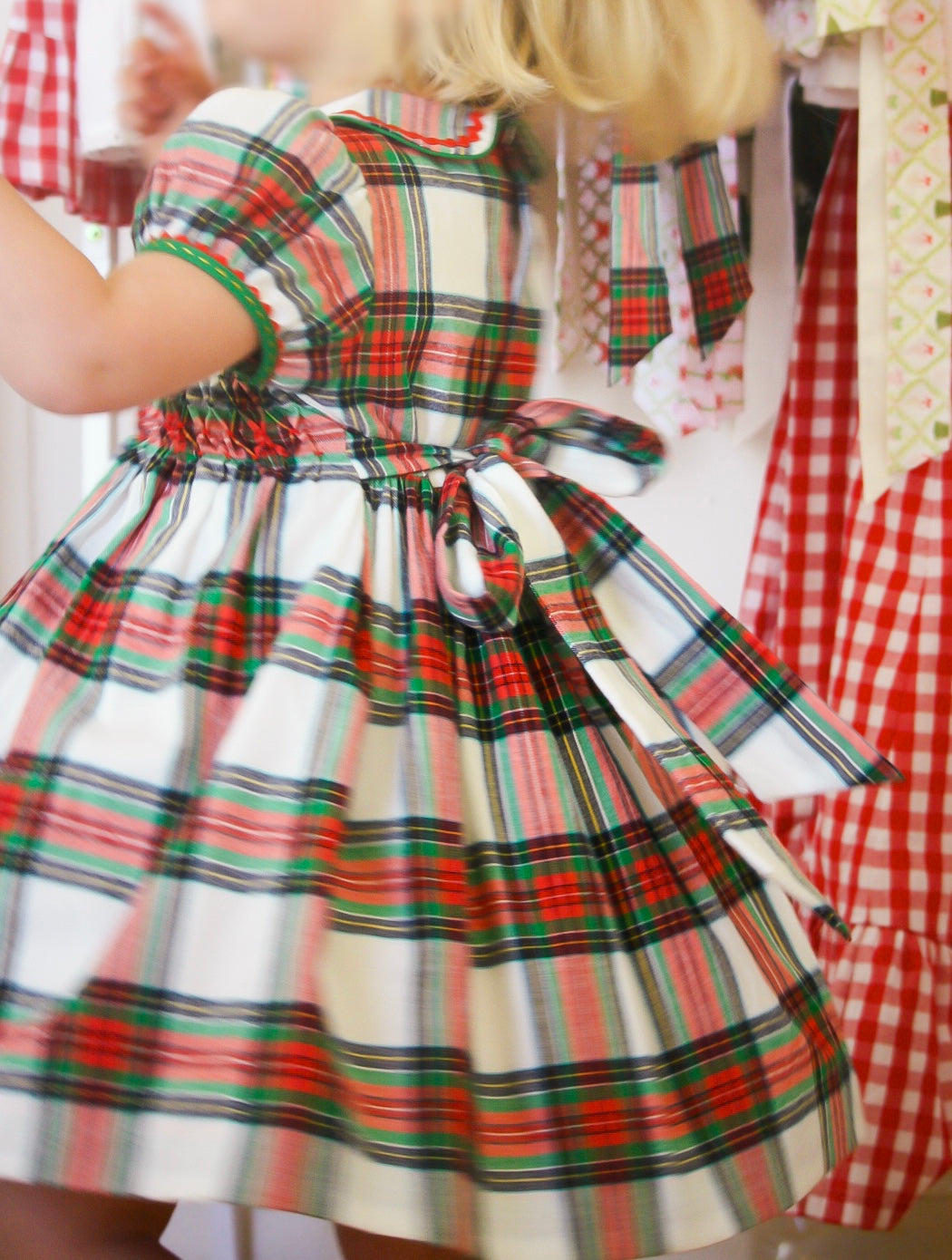 {Sutherby Girls} Signature Smocked Dress ~ Christmas Fair Tartan