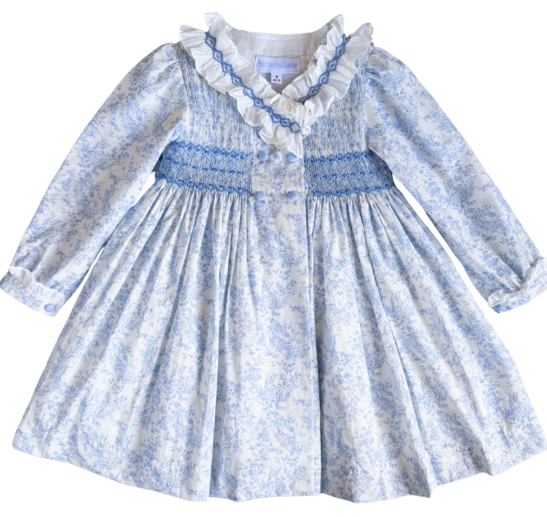 {Sutherby Girls} Signature Smocked Dress ~ Blue Wisteria