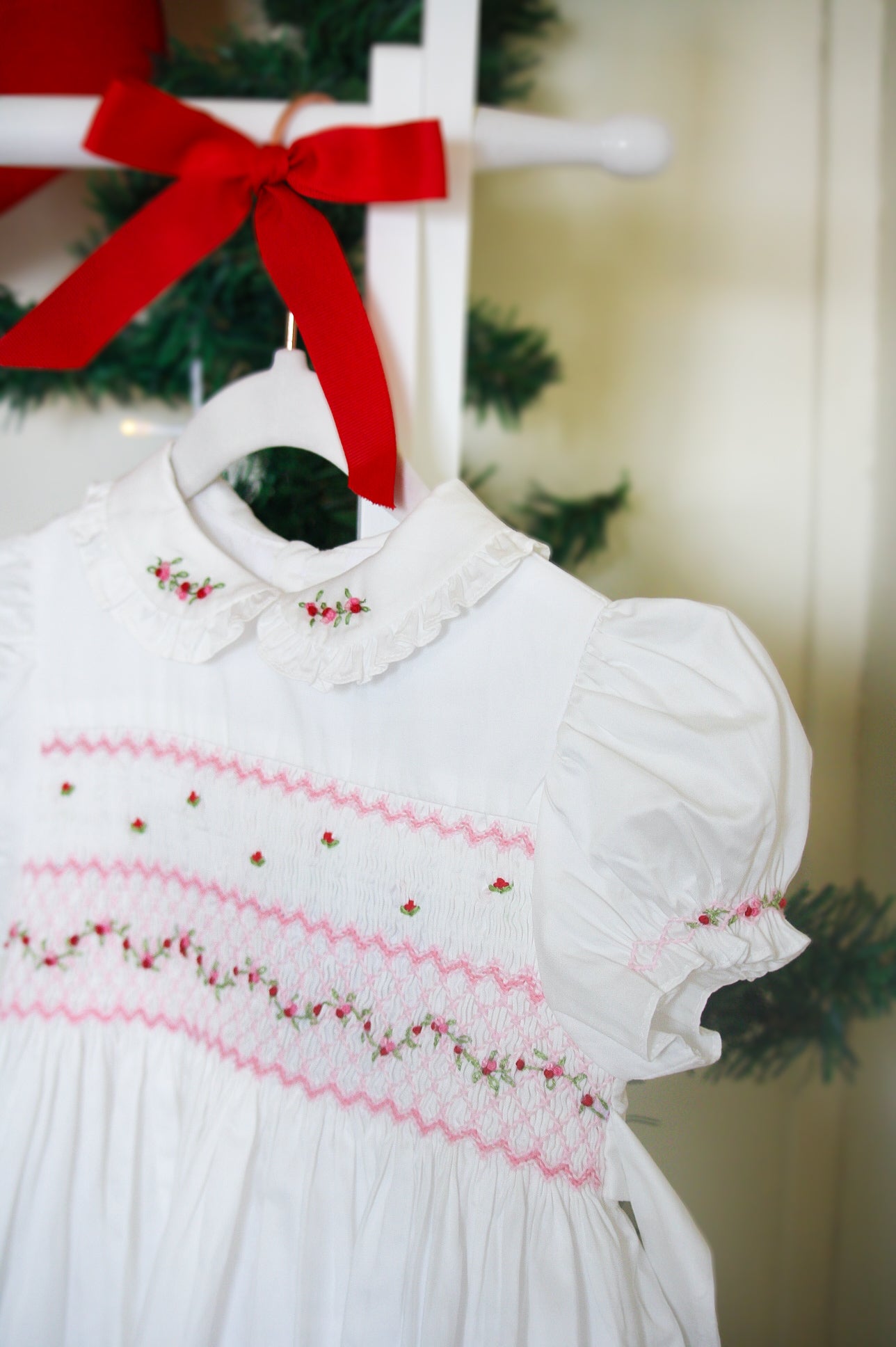 {Sutherby Girls} Signature Smocked Dress ~ Holly Rosebud