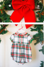 Load image into Gallery viewer, {Sutherby Girls} Signature Smocked Romper ~ Christmas Fair Tartan
