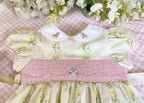 {Sutherby Girls} Signature Smocked Dress - Bunnies & Tulips
