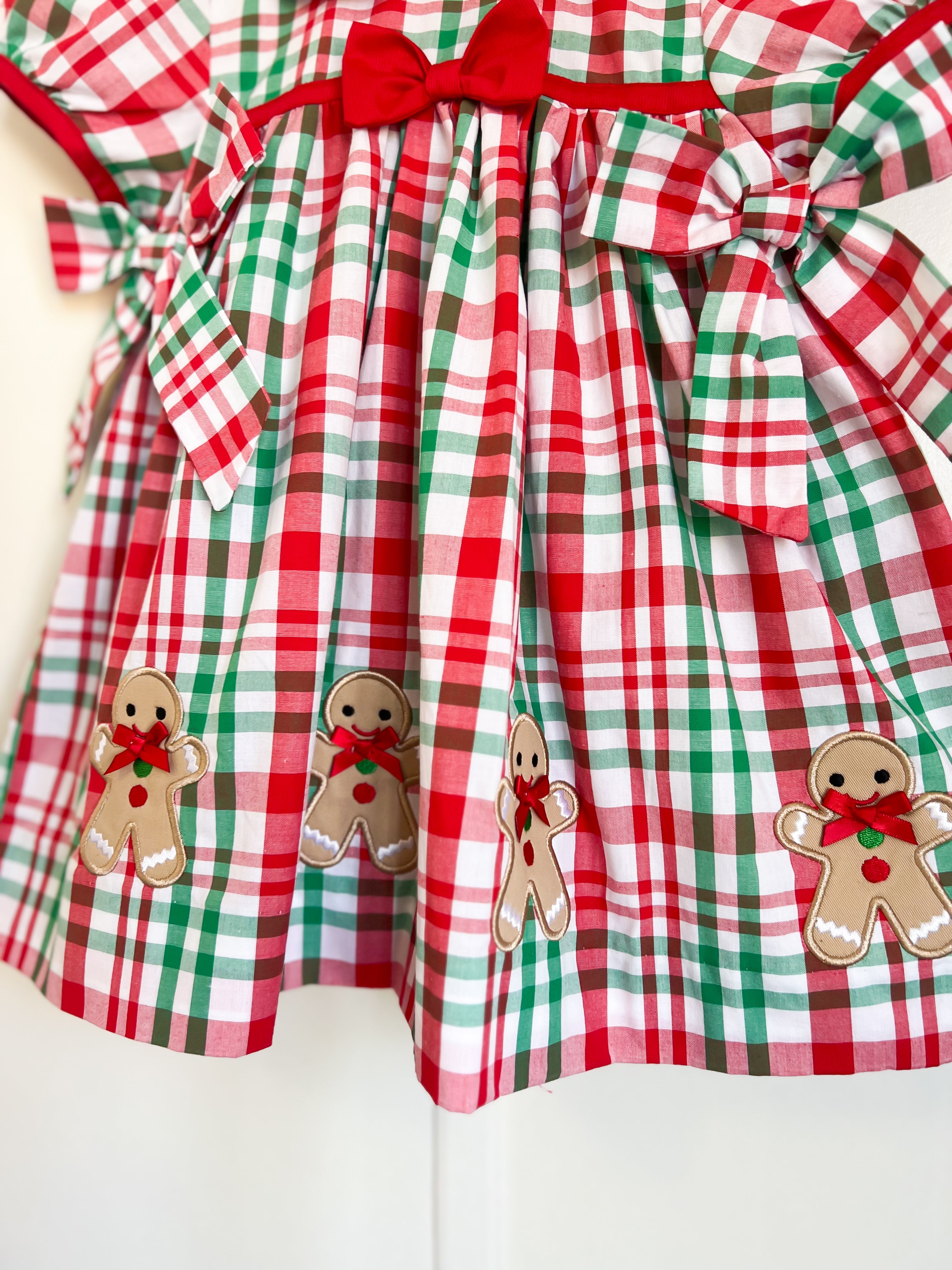 {Sutherby Girls} Gingerbread Plaid Dress ~ FARMHOUSE SALE