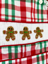 Load image into Gallery viewer, Gingerbread Plaid Shortall
