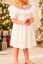 {Sutherby Girls} Bishop Dress ~ White Christmas