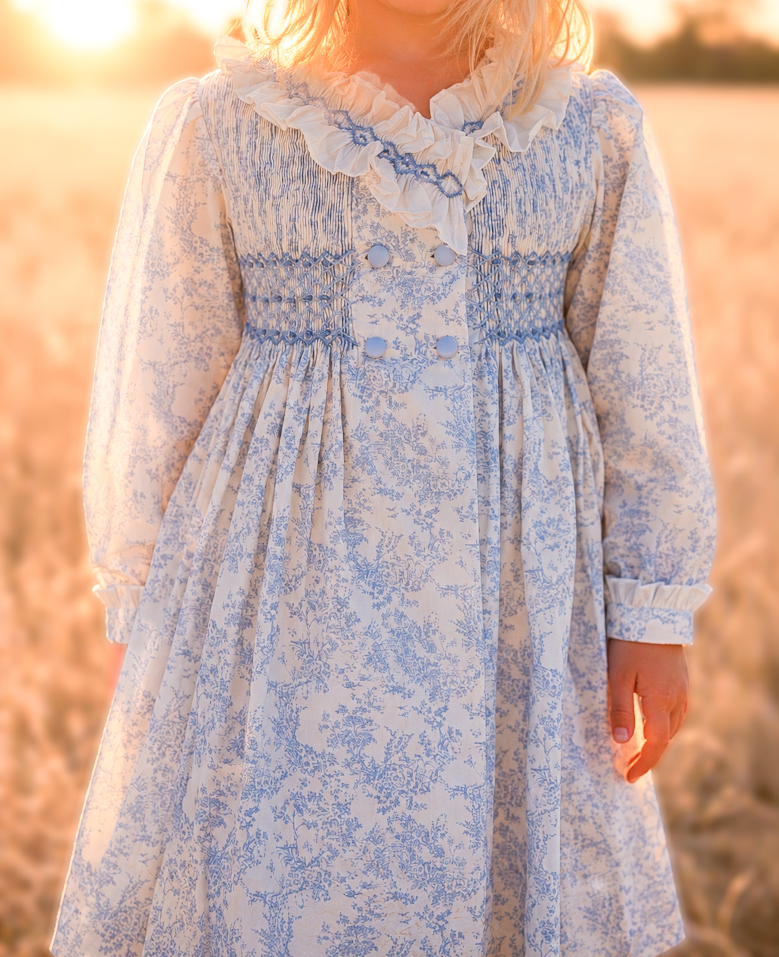 {Sutherby Girls} Signature Smocked Dress ~ Blue Wisteria